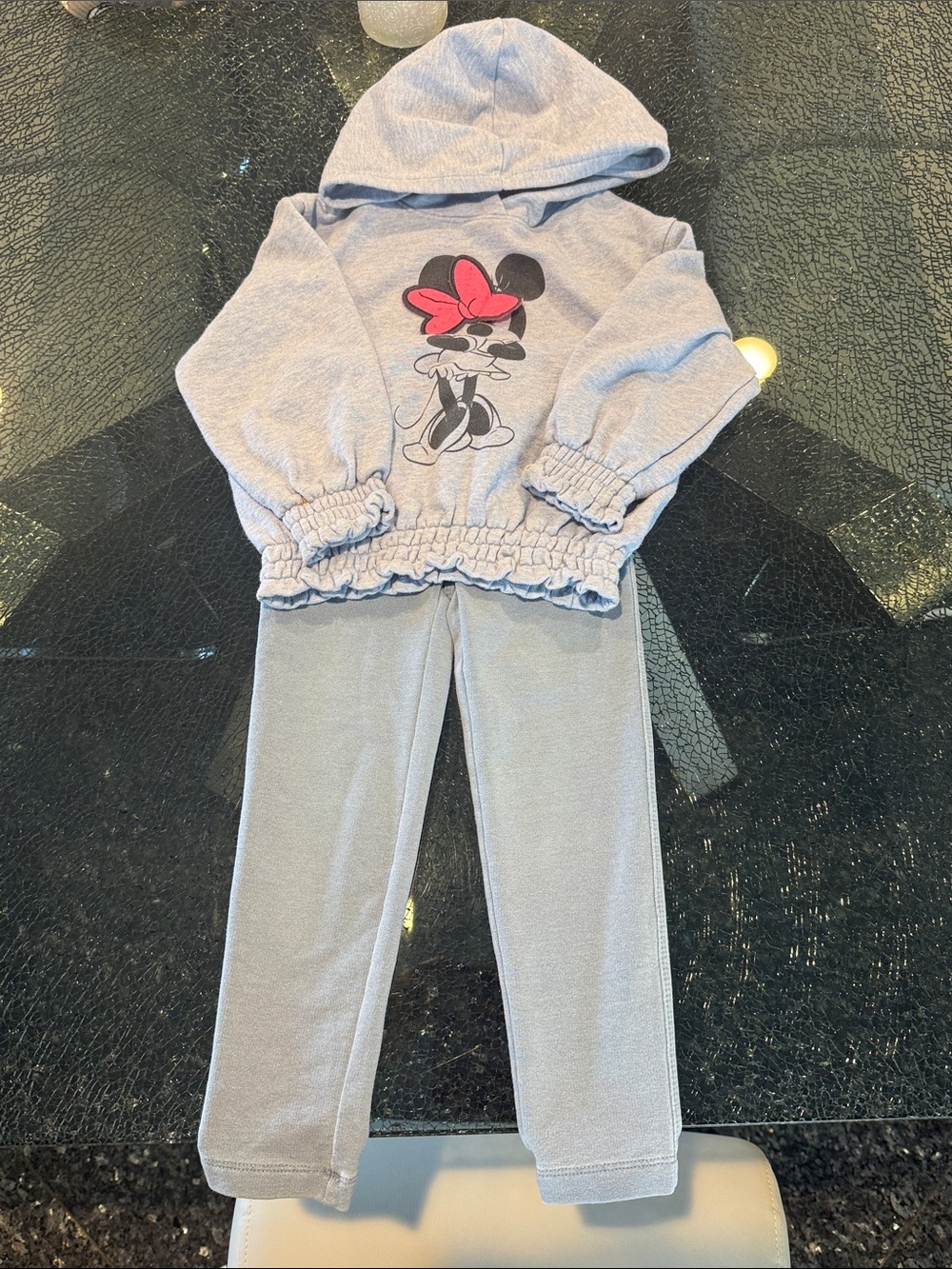 GAP Gray Hooded Minnie Mouse Sweatshirt and Leggings